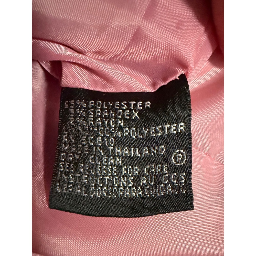 Kasper Skirt Suit 4 Gray Pink Pinstripe Ribbon Trim Blazer and Skirt Set‎ - Picture 11 of 11